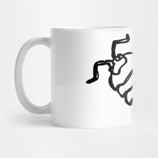 pill bug roly poly line drawing Mug